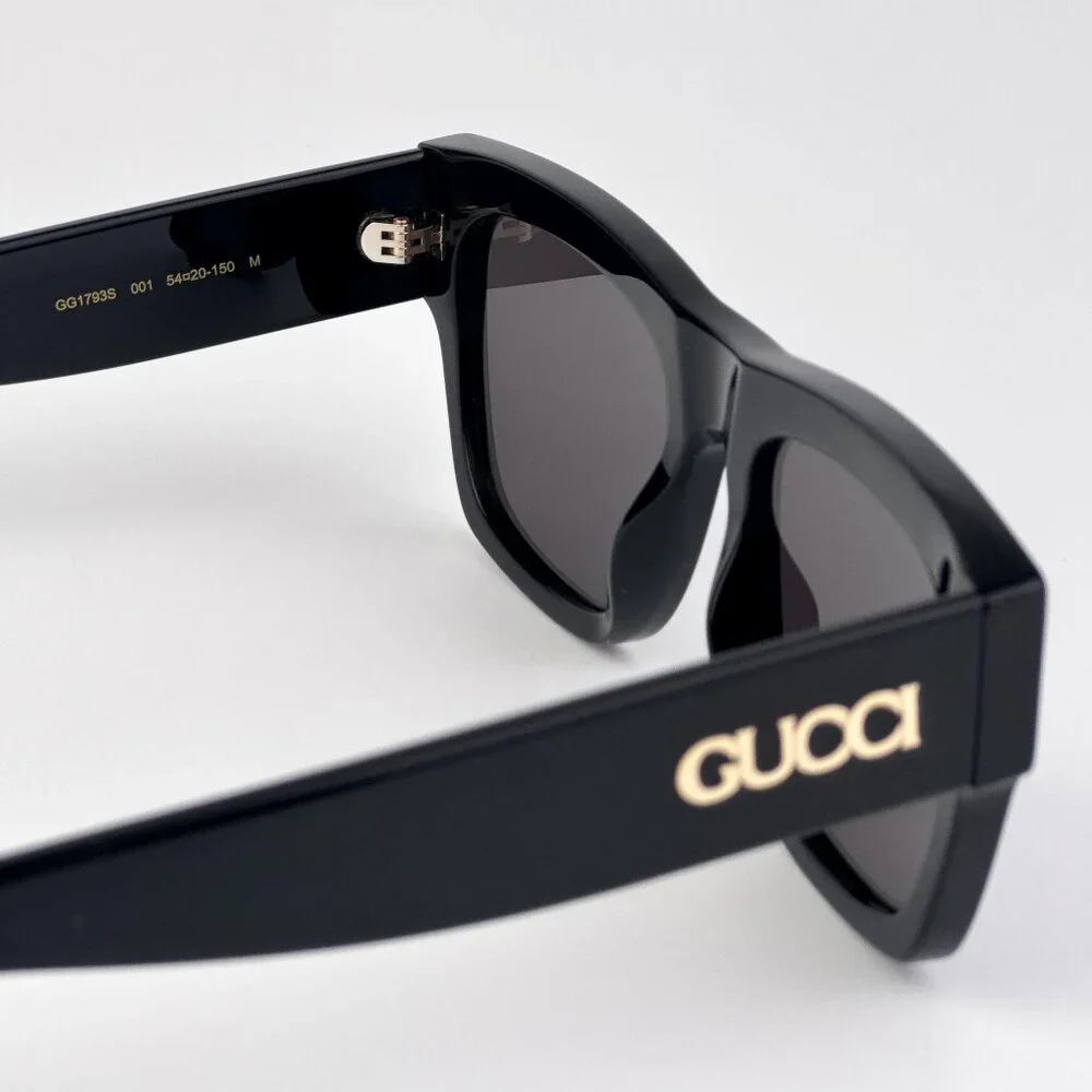 Gucci GG1793S 001 Sunglasses – Black Square Frame with Grey Lenses